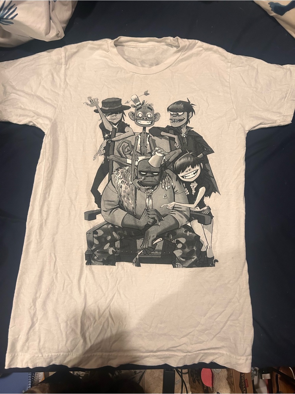 Hot Topic White Band Cartoon Graphic Tee